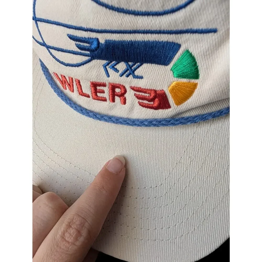 Howler Bros White Skrimp Snapback Hat Cap One Size Twill Shrimp Logo Fishing